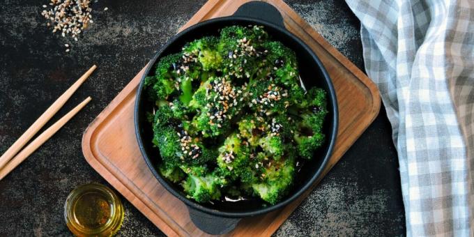 Vyprážaná brokolica so zázvorom a sójovou omáčkou