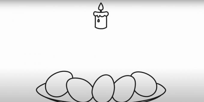 Veľkonočné kresby: vyobrazenie sviečky