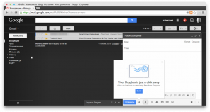 Ako príhodné na odosielanie správ z Dropbox súborov s Gmailom