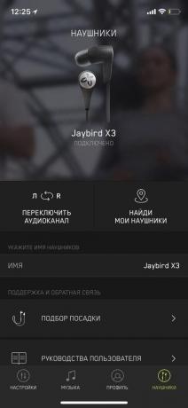 Jaybird X3: mobilné aplikácie