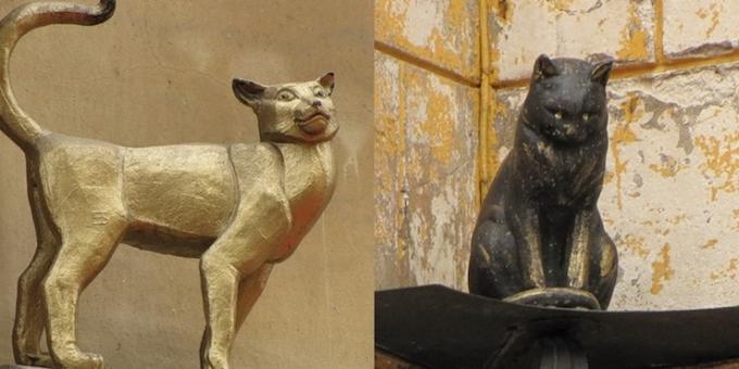 Pamiatky Petrohradu: Monument Elisha mačku a mačku Vasilisa