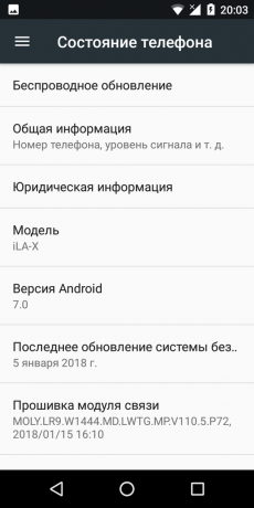 Ila X: verzia Android