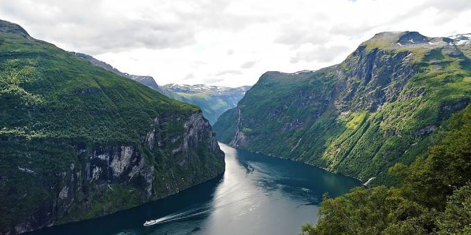 Kam v Európe: fjordu Geiranger, Nórsko