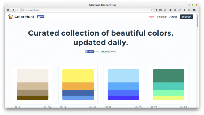 Prehľad menších webových aplikácií: Color Hunt