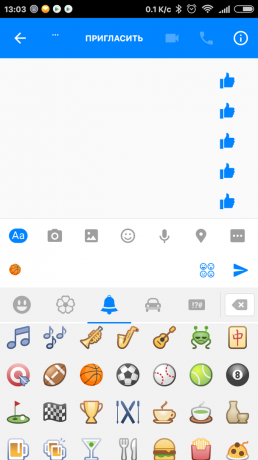 Facebook Messenger: Vyberte emotikon