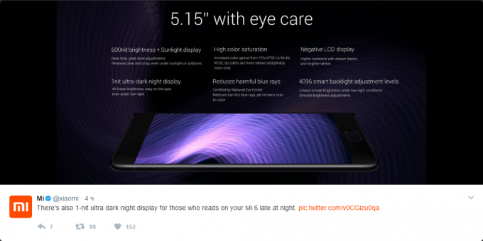 Xiaomi MI6: Display