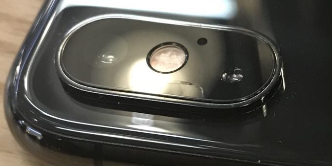 iPhone kamera sklo XS a XS Max - zraniteľný časť
