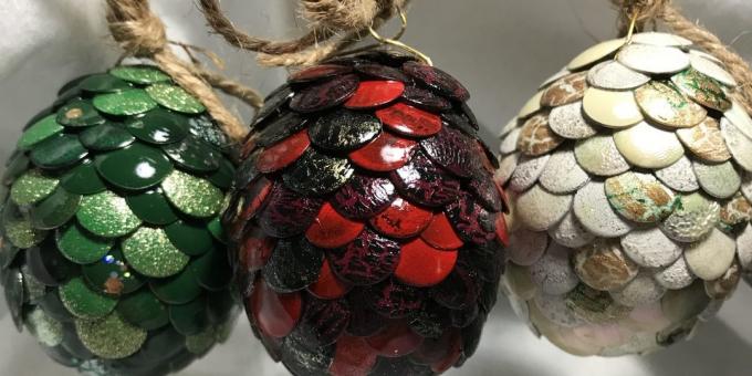 Vianočné hračky vlastnými rukami: Dragon vajcia z "Game of Thrones"