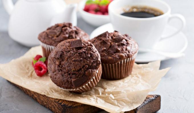 Čokoládové muffiny s kefírom