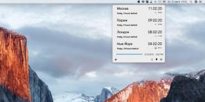Clocker zobrazuje aktuálny čas v mestách po celom svete menyubare MacOS