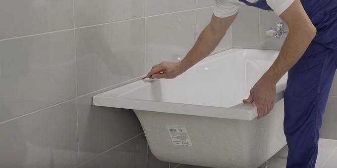 Inštalácia kúpeľ s rukami: Pokúste sa nastaviť vaňu