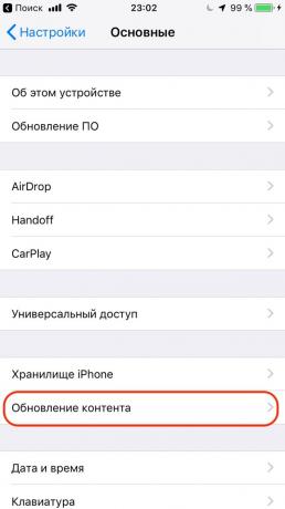 Konfigurácia Apple iPhone: umožniť aktualizácie aplikácií na pozadí