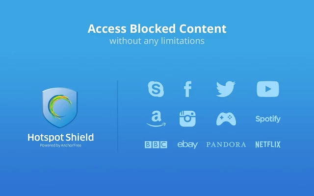 Voľný VPN pre Chrome: Hotspot Shield 