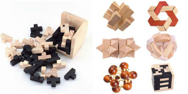 drevené puzzle