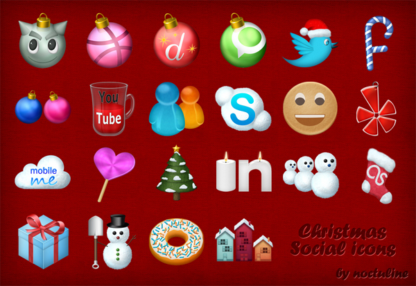 Vianočné Sociálna ikony podľa Noctuline