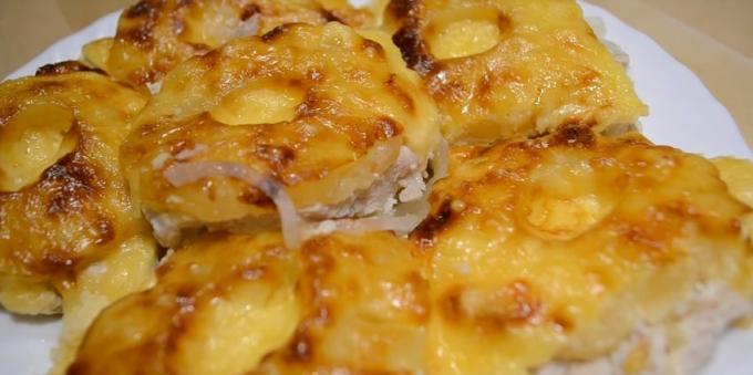 Kurča v rúre: Kuracie prsia s ananásom a syrom