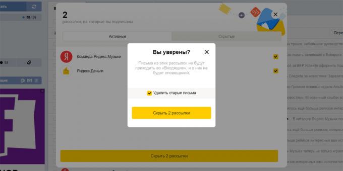 Teraz v "Yandex. Mail "jednoduchšie odhlásiť