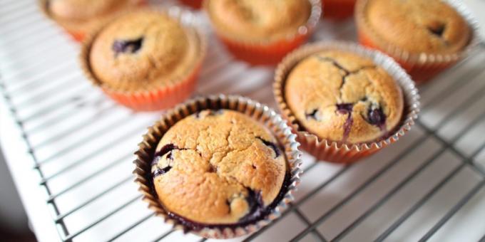 Čučoriedkové muffiny recept: