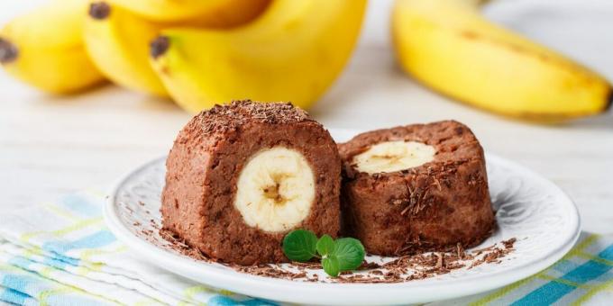 Ľahký čokoládový banánový dezert