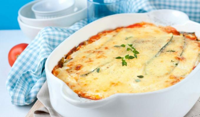 Cuketové lasagne s ricottou a bazalkou