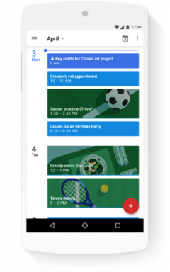 Google pridal schopnosť vypracovať rodinného členstvo na "Kalendár" a "Poznámky"