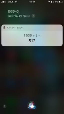 Siri: Kalkulačka