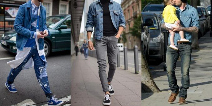 Letné predaj odevov a obuvi pre mužov: džínsové košele a saká