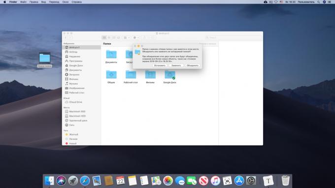 Kombinujúci zložky v systéme MacOS