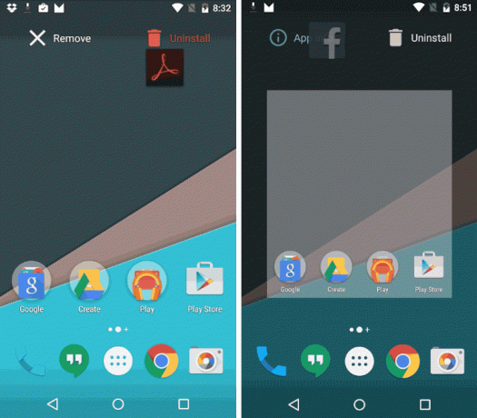 Android M odinštalovať app