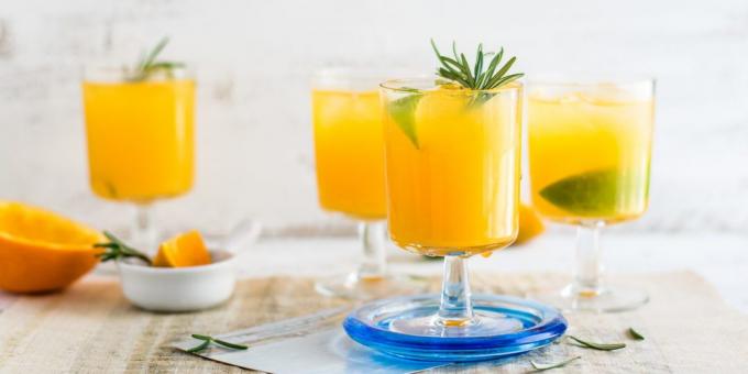 Recepty šťavy. oranžová limonáda