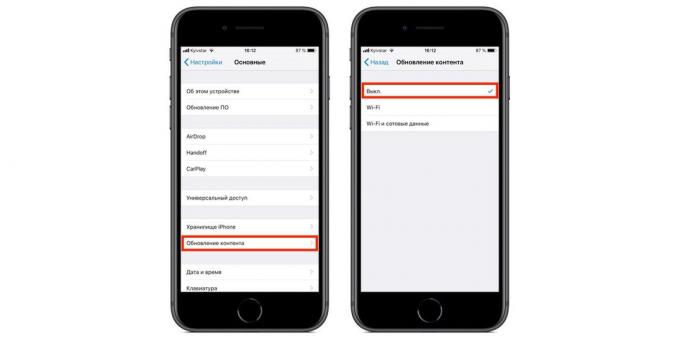 Ako kalibrovať váš iPhone batérie: Vypnutie Aktualizácia aplikácií na pozadí