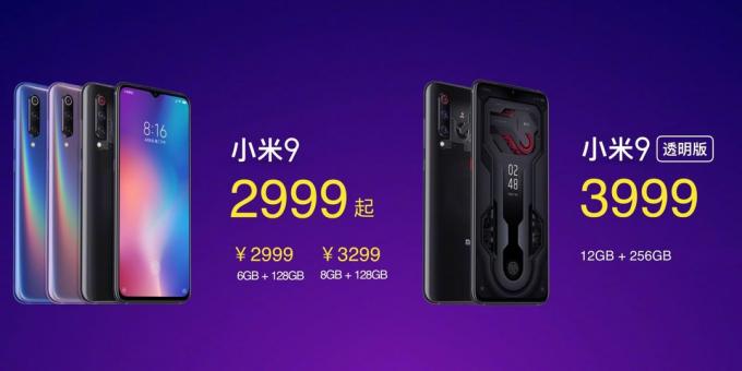 Ponúka Xiaomi Mi 9: Ceny