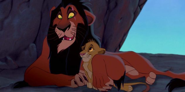 Simba a Scar v animovanom filme "The Lion King"