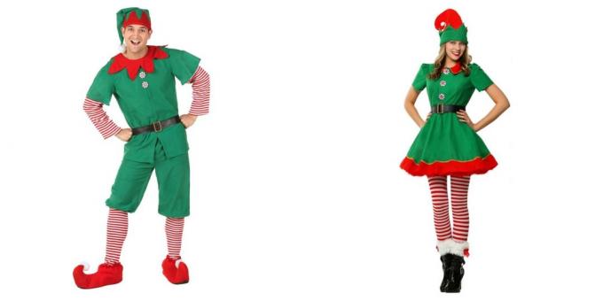 Vianočné kostýmy pre dospelých: roztomilý elf