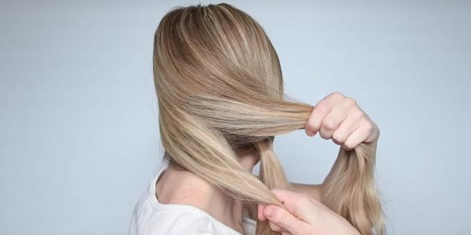 Účesy pre dlhé vlasy: Rozdeľte kus vlasov