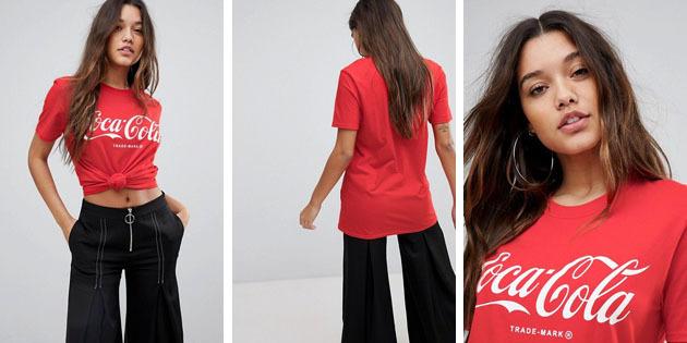 Dámske módne tričká z európskych obchodov: T-shirt červená PrettyLittleThing 