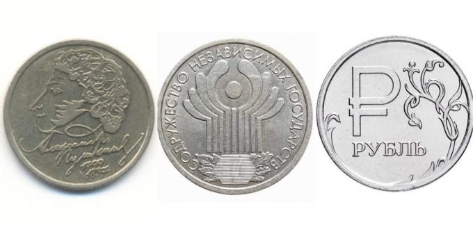 Ako predať mince 1 rubeľ
