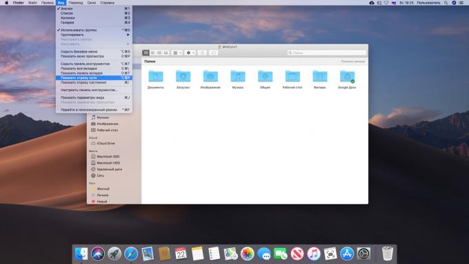 Ukazuje cestu k súboru na Mac