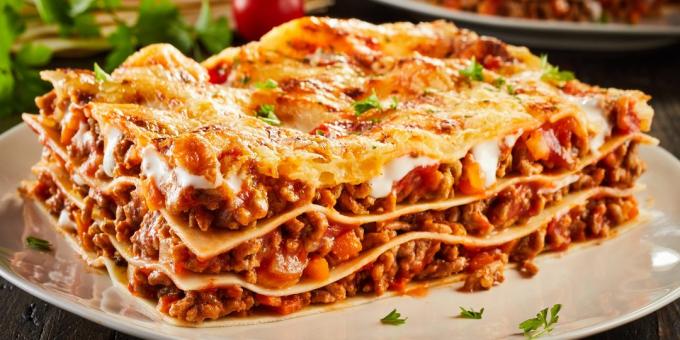 Lasagne s paradajkovým pretlakom