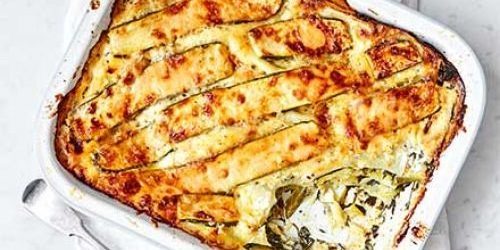 Recepty cuketa v rúre: lasagne s cuketou, špenát a mascarpone