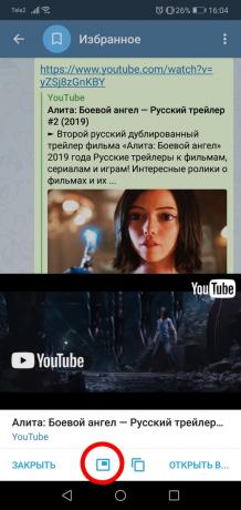 o "obraz v obraze" "Telegram" Video