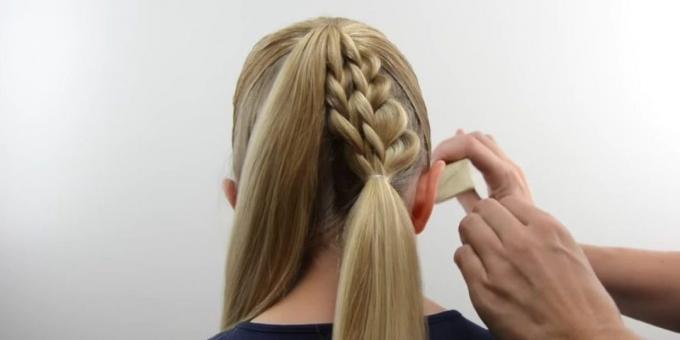 Nové účesy pre dievčatá: spojiť vrkôčiky s vlasmi