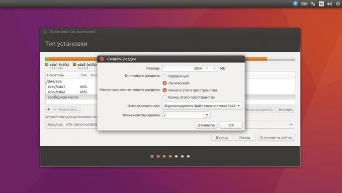 Nainštalovať Ubuntu vedľa existujúceho systému v manuálnom režime