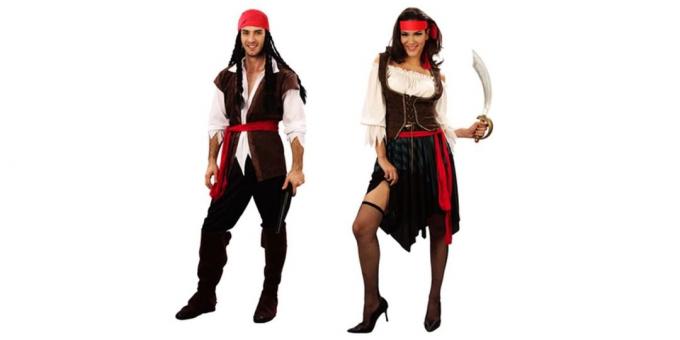 Vianočné kostýmy pre dospelých: pirátskych