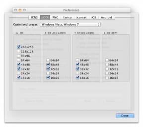IConvert Ikony pre OS X: Vytváranie Vysokorýchlostné ikon v rôznych formátoch