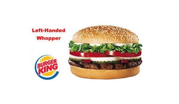 Praktické vtipy dňa 1. apríla: hamburger pre ľavákov