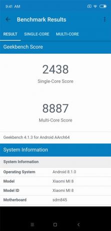 preskúmanie Xiaomi Mi 8: Geekbench