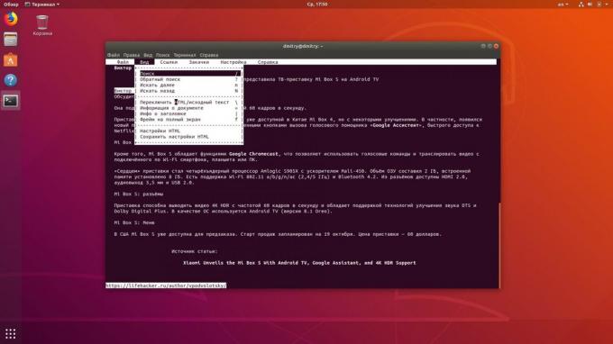 Linux terminál vám umožní surfovať na internete