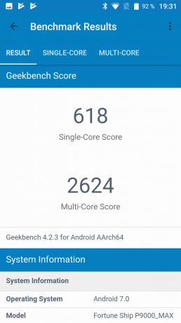 Chránené smartphone Poptel P9000 Max: Geekbench