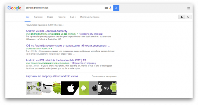 vyhľadávania v Google: vyhľadávacie adresy URL